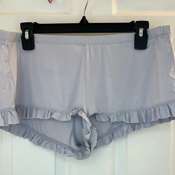 SKIMS Scoop Neck Sleep Set With Shorts In Zen Blue Size Medium - Picture 11 of 14